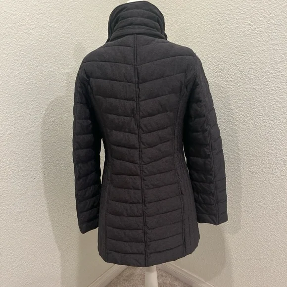 NAUTICA Women's Charcoal Hooded Puffer Coat - Picture 6 of 6